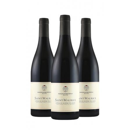 3 X François-Xavier Nicolas Pere et Fils Côtes du Rhône Villages Saint Maurice